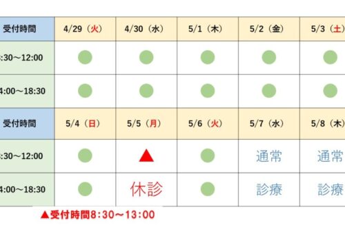2025GW等診療時間お知らせ-1